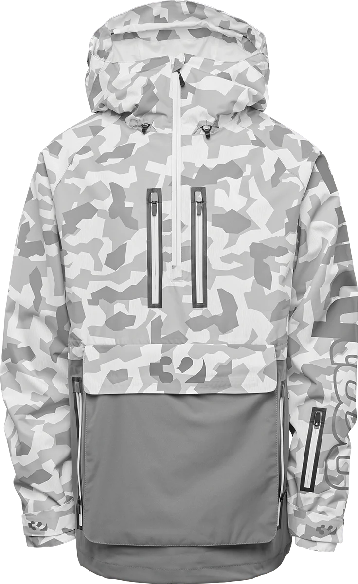 THIRTYTWO Light X Walker Anorak Snowboard Jacket White/Camo 2025