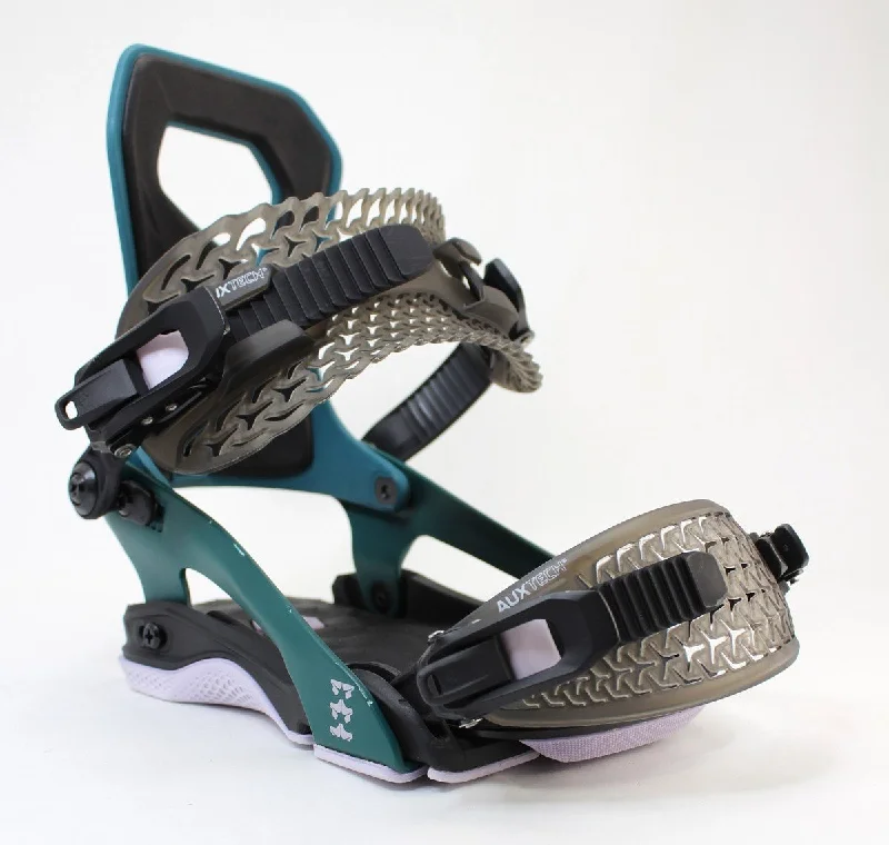 Rome Brass Snowboard Bindings, Small (Womens US 6.5 - 8.5), Teal 2024 - Demo