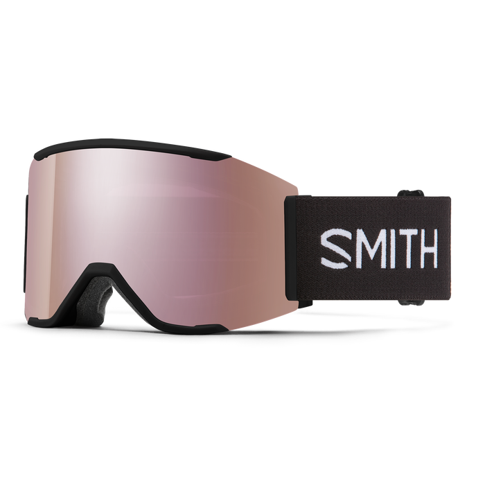 SMITH Squad Mag Black - ChromaPop Everyday Rose Gold Mirror + ChromaPop Storm Rose Flash Mirror Snow Goggle