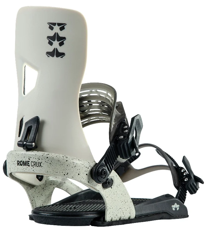 Rome Crux Snowboard Bindings, L/XL (Mens US 10.5-13), Bone White New 2023