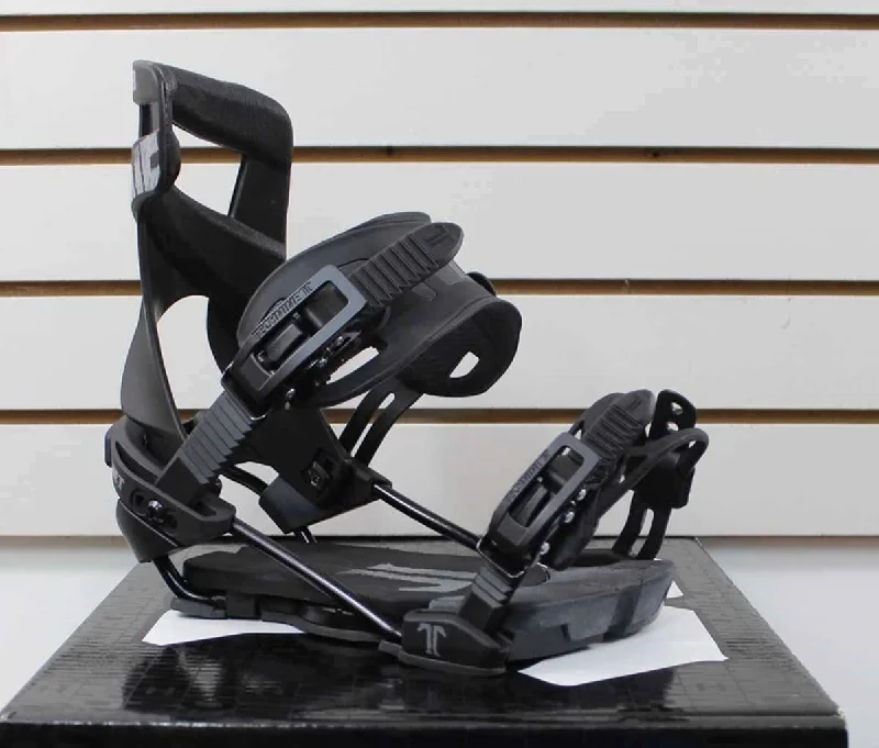 Technine Niner Snowboard Bindings Medium (US 6-8) Black / Grey Single Scrub New