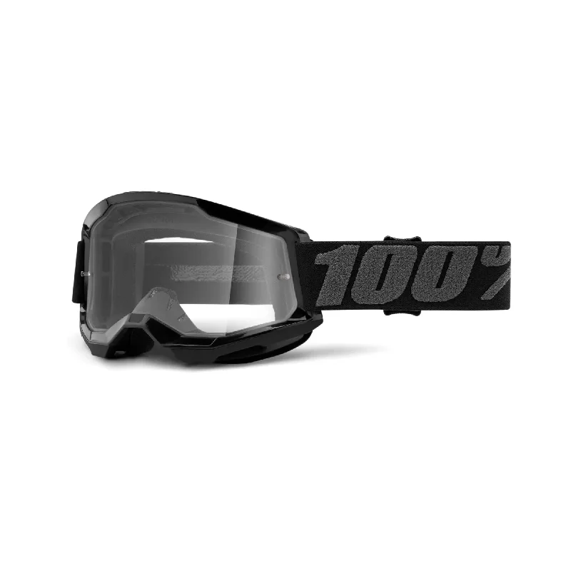 100% Strata 2 Goggles Black / Clear Lens