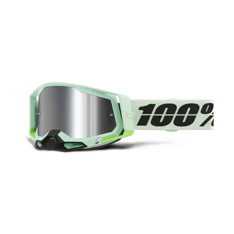 100% Racecraft 2 Goggles Palomar / Mirror Silver Flash Lens