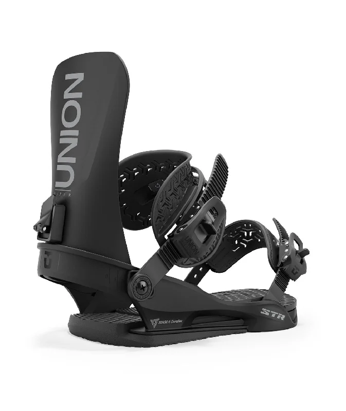 Union STR Snowboard Bindings, Men's Medium (US 8-10), Black New 2025