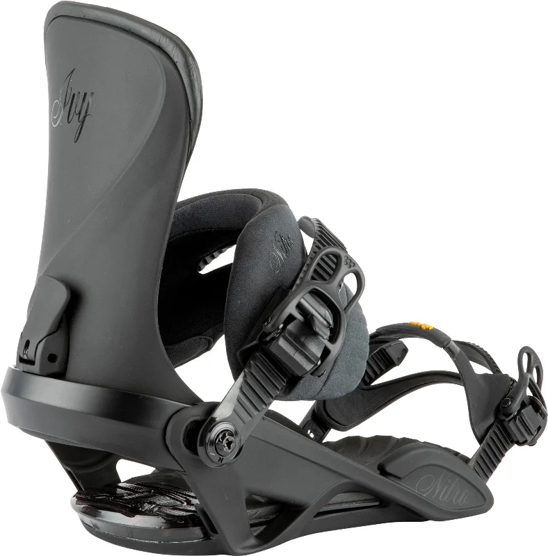 Nitro Ivy Snowboard Bindings Women's Small/Medium (US 5.5-10.5) Ultra Black 2021