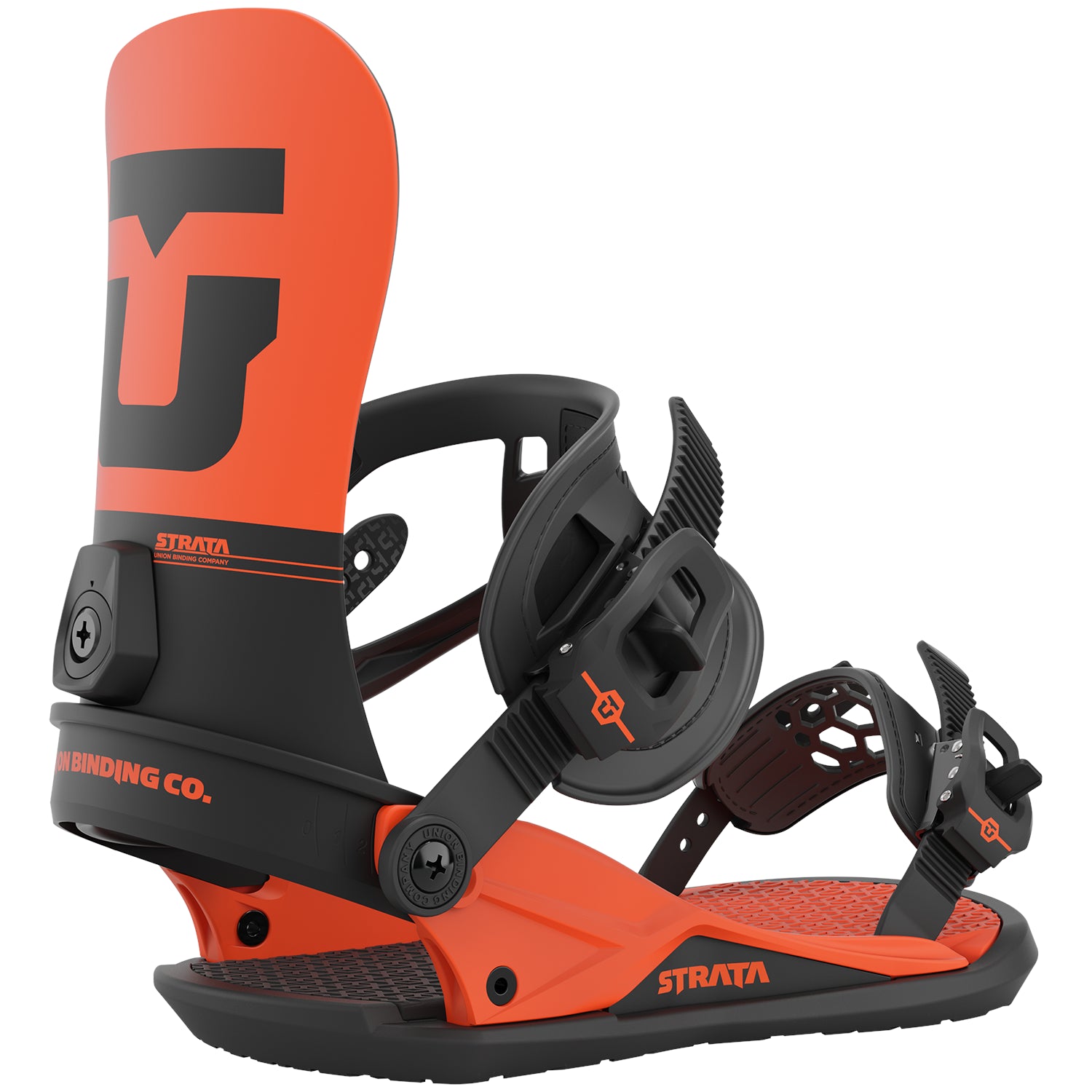 Union Strata Mens Snowboard Bindings (Team High Back) Orange