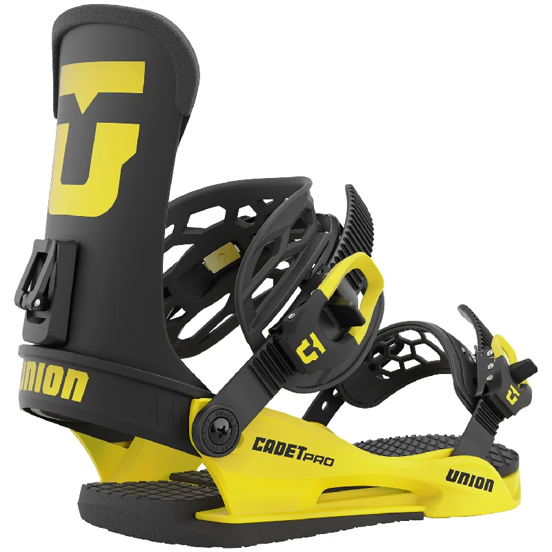 Union Cadet Pro Kids Snowboard Bindings Electric Yellow