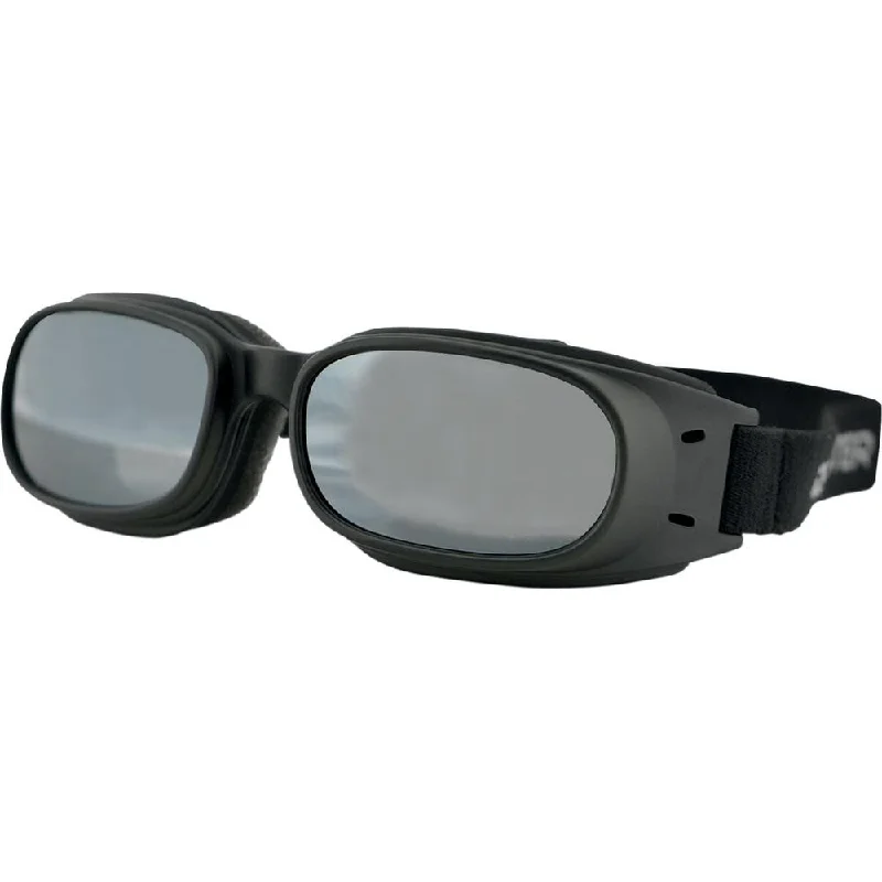 Bobster Piston Adventure Goggles Black With Mirrored Smoke Lenses