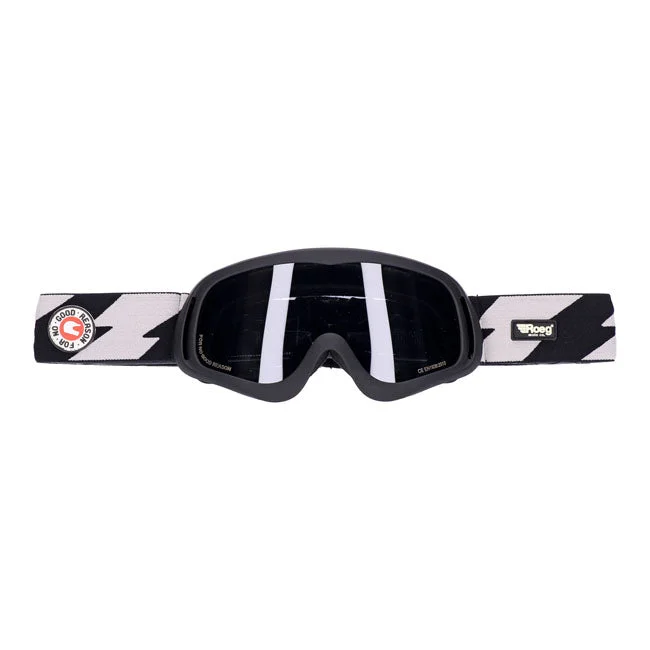 Roeg Peruna Grey Bolts Goggles Black And Off White / Black Strap