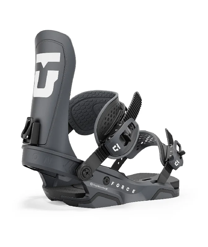 Union Force Snowboard Bindings, Mens Large (US 10.5-13), Gunmetal New 2025