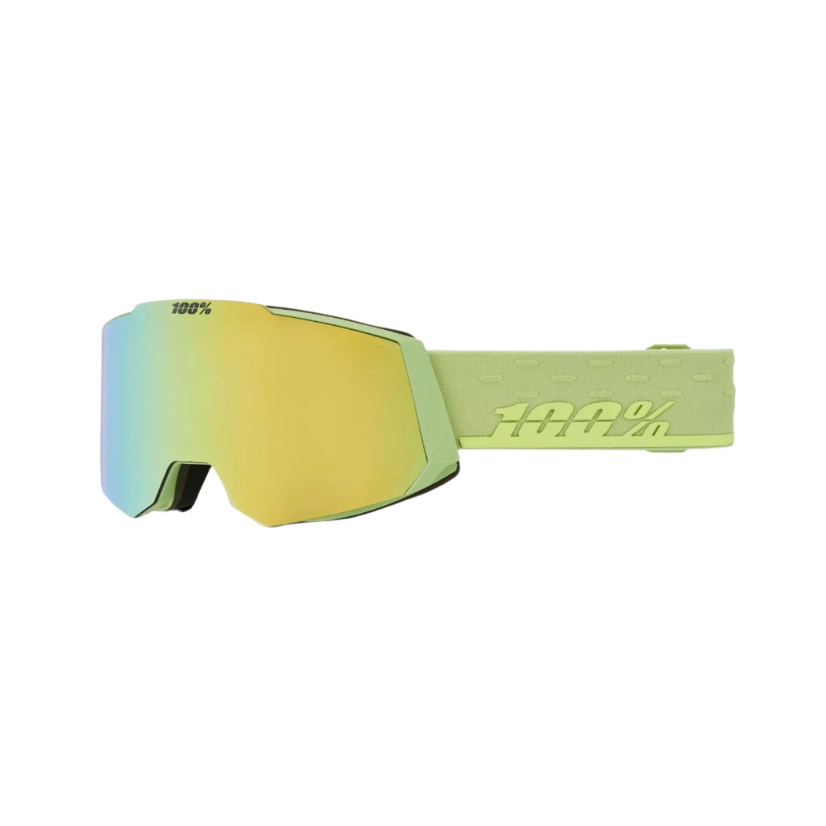 100% Snowcraft Aura - HiPER Yellow Gold Mirror + HiPER Turquoise Mirror Snow Goggle