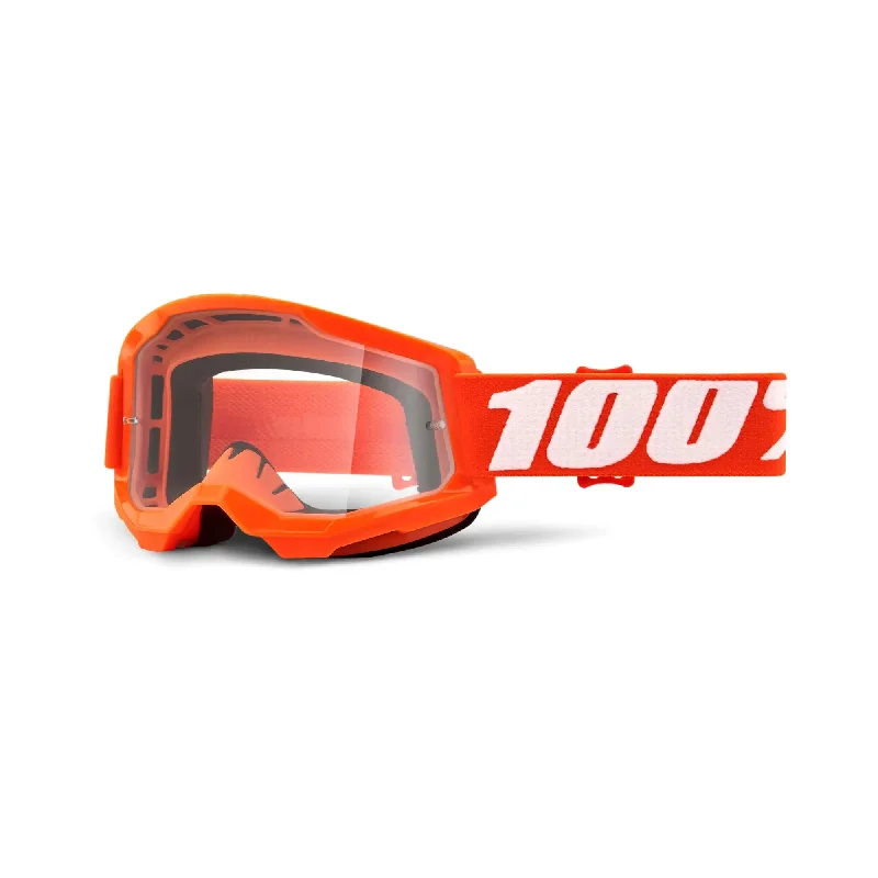 100% Strata 2 Goggles Orange / Clear Lens