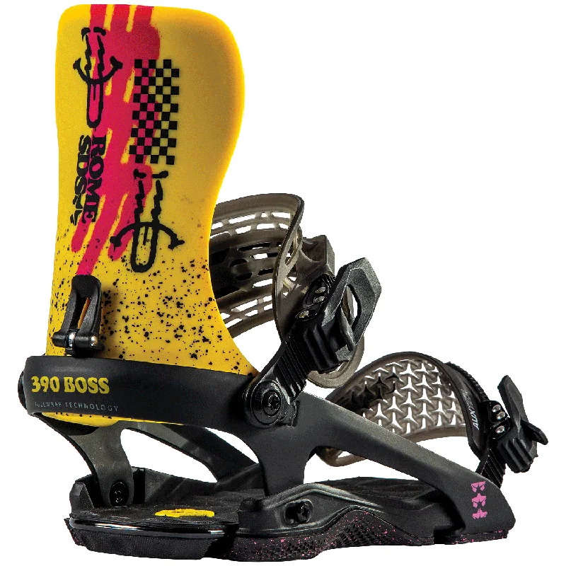 Rome 390 Boss Mens Snowboard Bindings Yellow