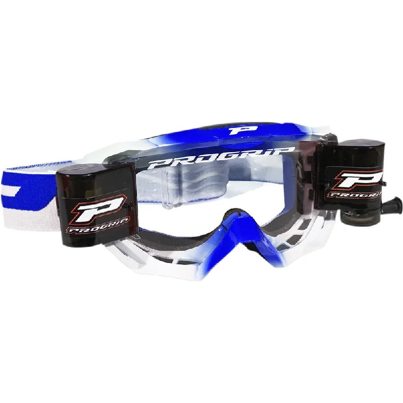 Pro Grip Venom 3200 Roll Off Mounted MX Goggles Blue / Clear