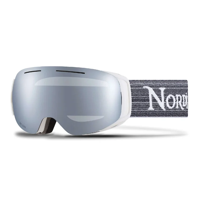 Anti-Fog Vented Silver Ski Goggles