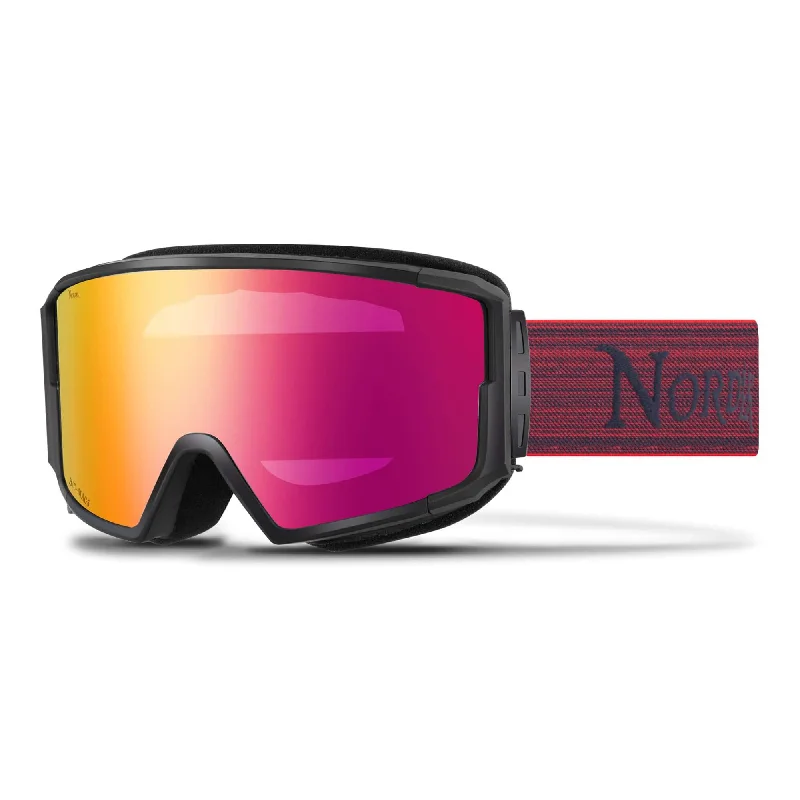 VIKING Heated Magnetic Anti-Fog Red Ski Goggles