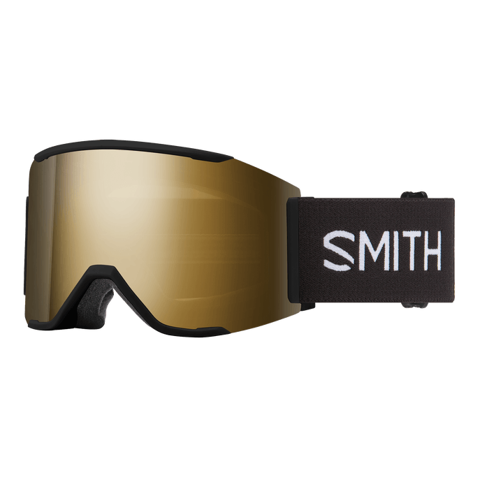 SMITH Squad Mag Black - ChromaPop Sun Black Gold Mirror + ChromaPop Storm Blue Sensor Mirror Snow Goggle