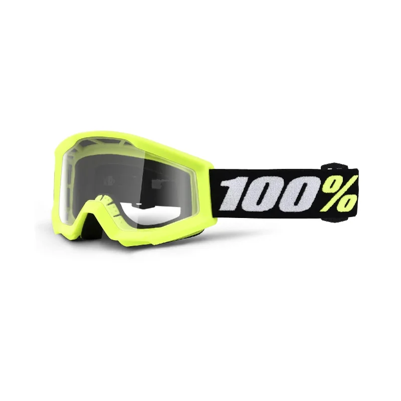 100% Strata Mini Goggles Yellow / Clear Lens