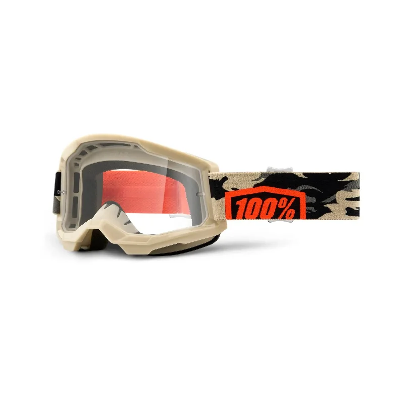 100% Strata 2 Goggles Kombat / Clear Lens