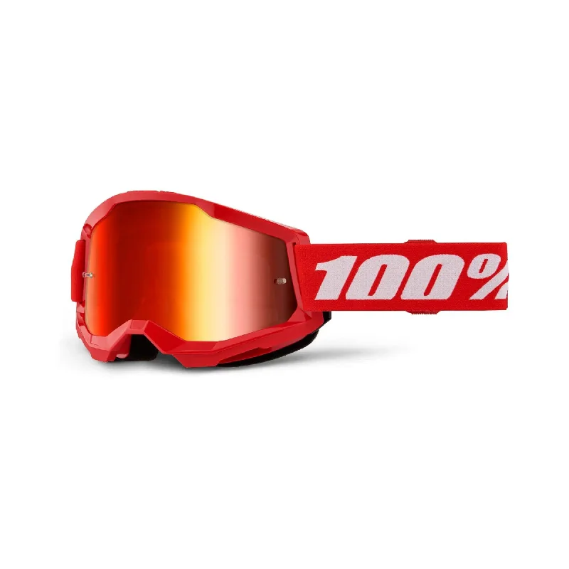 100% Strata 2 Goggles Red / Mirror Red Lens