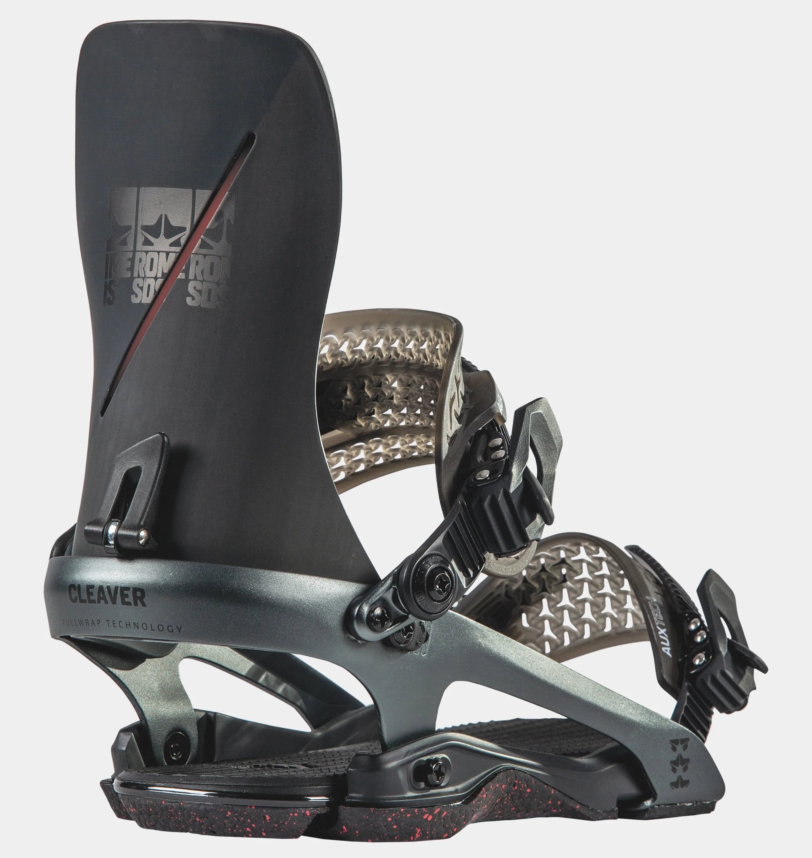 Rome Cleaver Mens Snowboard Bindings Black Grain