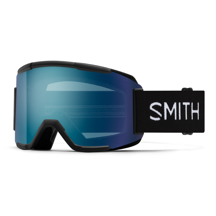 SMITH Squad Black - ChromaPop Everyday Blue Mirror + Yellow Snow Goggle