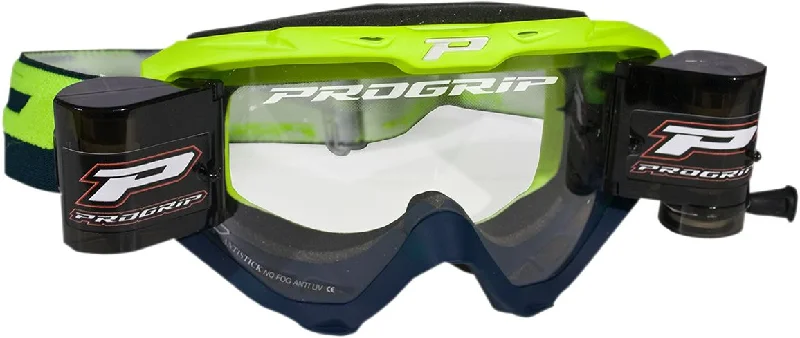 Pro Grip Goggles Riot Roll-Off Fluorescent Yellow / Navy