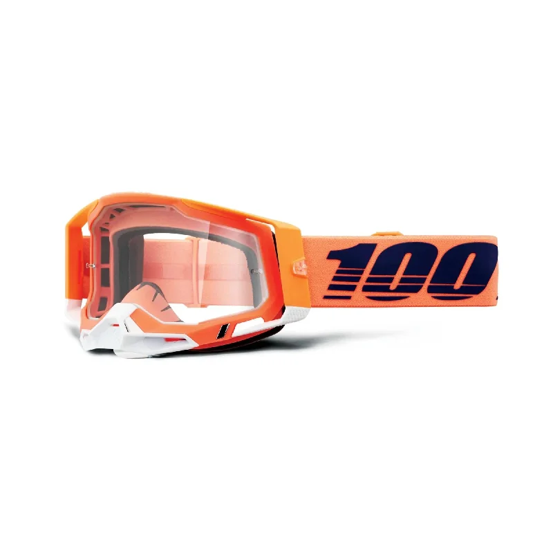 100% Racecraft 2 Goggles Coral / Clear Lens