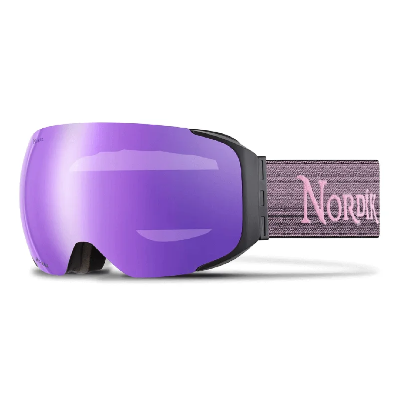 Anti-Fog OTG Purple Ski Goggles