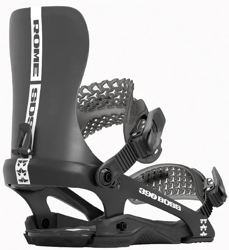 Rome 390 Boss Snowboard Bindings,M/L (Mens US 7.5-10) Black New 2025