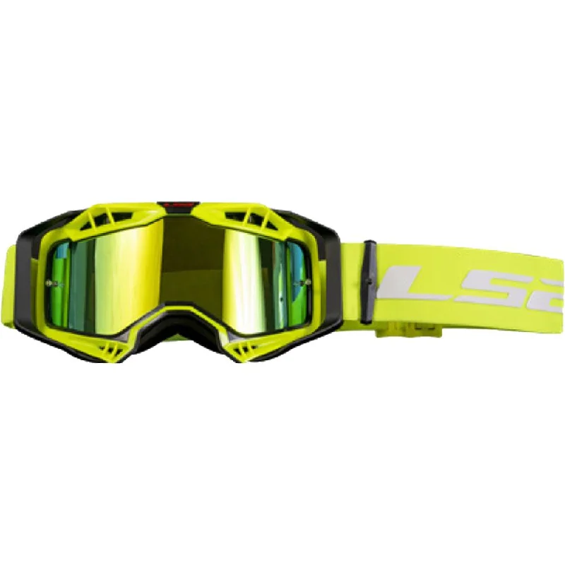 LS2 Aura Goggles Black / Yellow With Iridium Yellow Lens