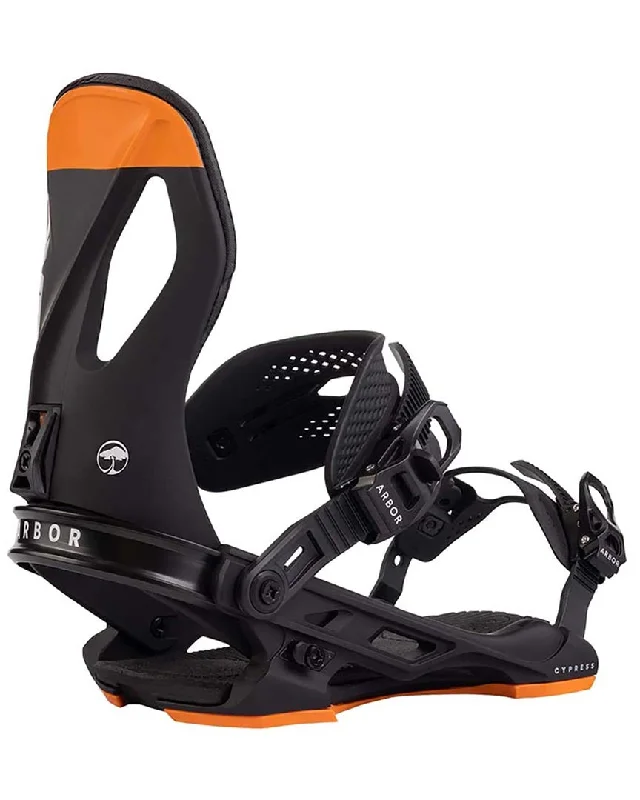 Cypress Snowboard Bindings - Black/Orange 2025