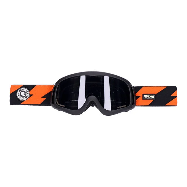 Roeg Peruna Orange Bolts Goggles Black And Orange / Black Strap