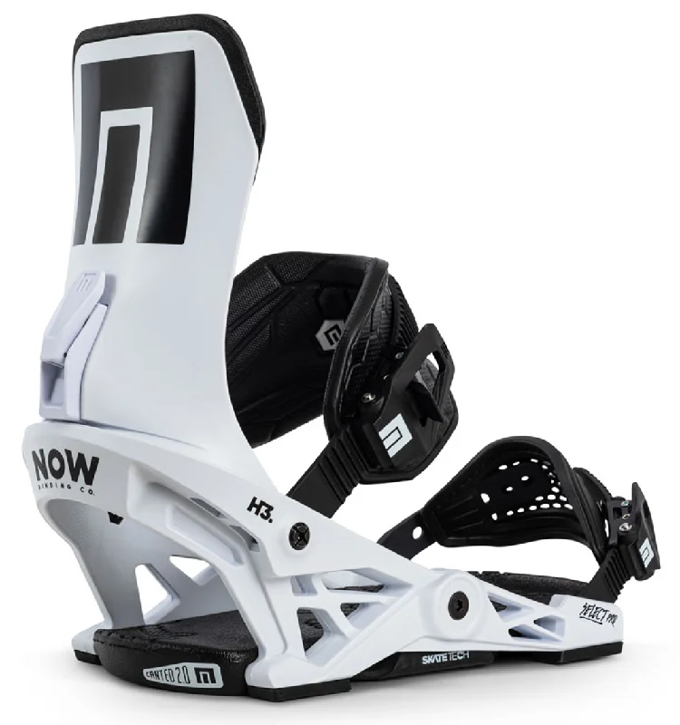 Now Select Pro Mens Snowboard Bindings White