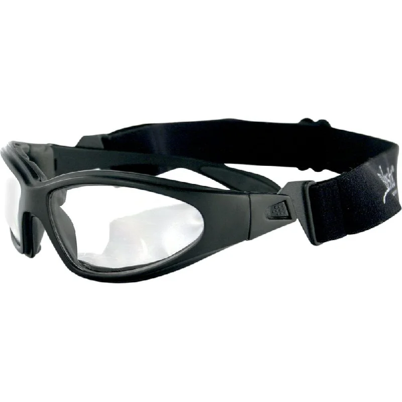 Bobster GXR Adventure Sunglasses Black With Clear Lenses