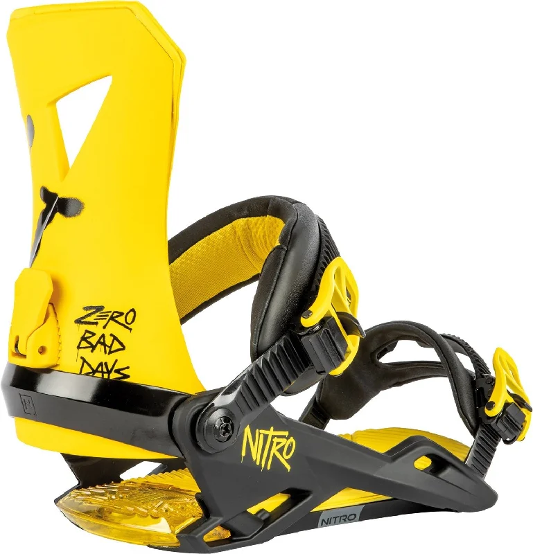 Nitro Zero Snowboard Bindings Men's Medium (US 7-10.5) Zero Bad Days New 2024