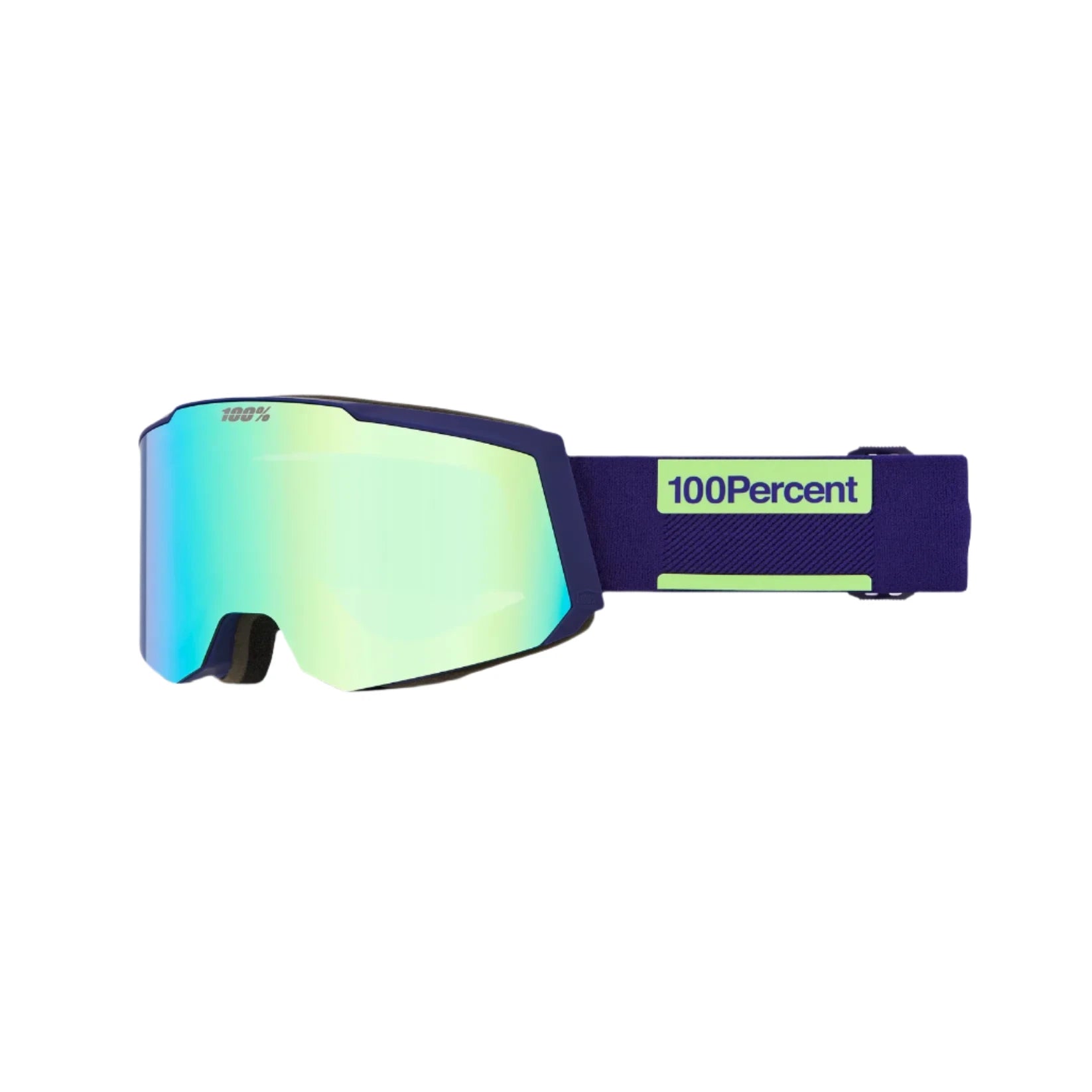 100% Snowcraft S Eggplant - HiPER Green Mirror + HiPER True Gold Mirror Snow Goggle