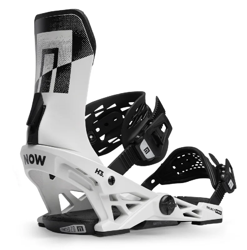 Now Select Pro Snowboard Bindings Mens Silver Grey