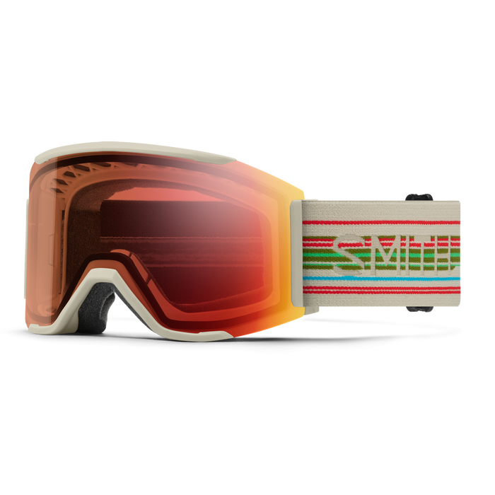 SMITH Squad MAG Chalk Straightline - ChromaPop Pro Photochromic Red Mirror + ChromaPop Storm Blue Sensor Mirror Snow Goggle