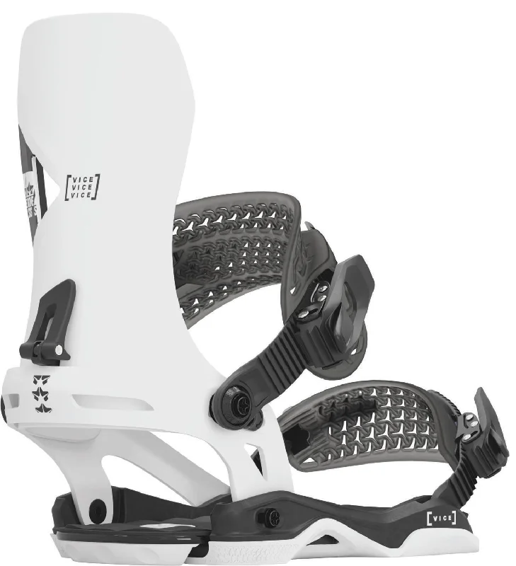 Rome Vice Snowboard Bindings, L/XL (Mens US 10.5 -13), White New 2024