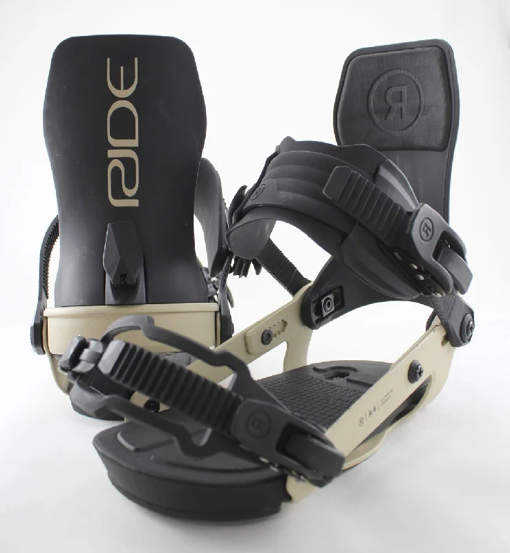 Ride A-6 Snowboard Bindings, Medium (Men's US Size 6-10) Tan 2023 - Demo