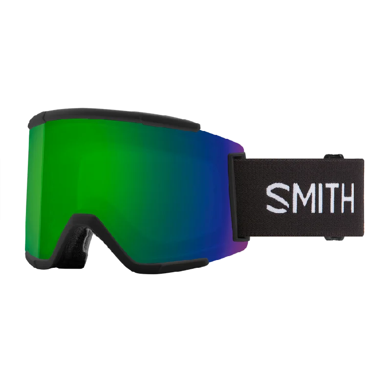 SMITH Squad XL Black - ChromaPop Sun Green Mirror + ChromaPop Storm Rose Flash Snow Goggle