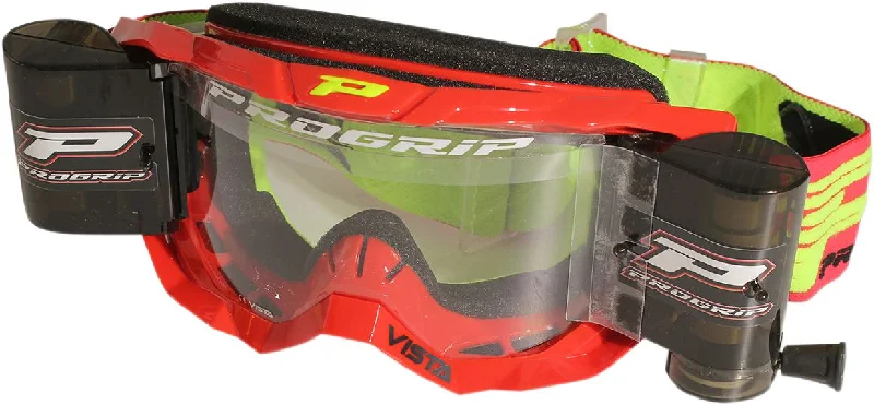 Pro Grip 3303 Vista MX America WIth Roll-Off Goggles Black / Fluorescent Yellow / Red