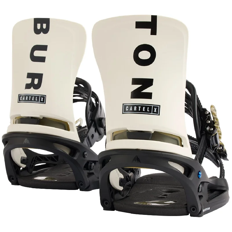 Burton Cartel X EST Mens Snowboard Bindings Black / Stout White / Logo