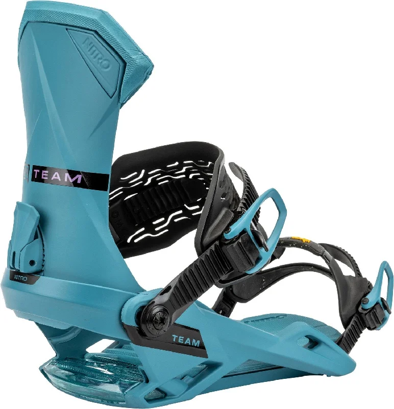 Nitro Team Snowboard Bindings Large (US Men's 11-14) Turquoise New 2025