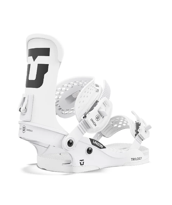 Union Trilogy Classic Snowboard Bindings Women's Large (US 9-11) White New 2025