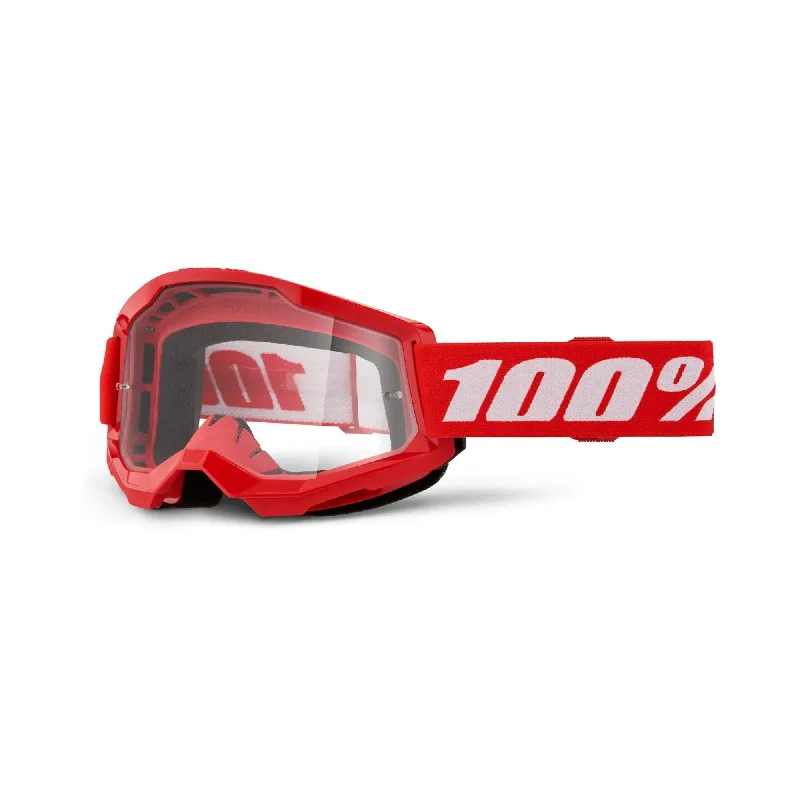 100% Strata 2 Goggles Red / Clear Lens