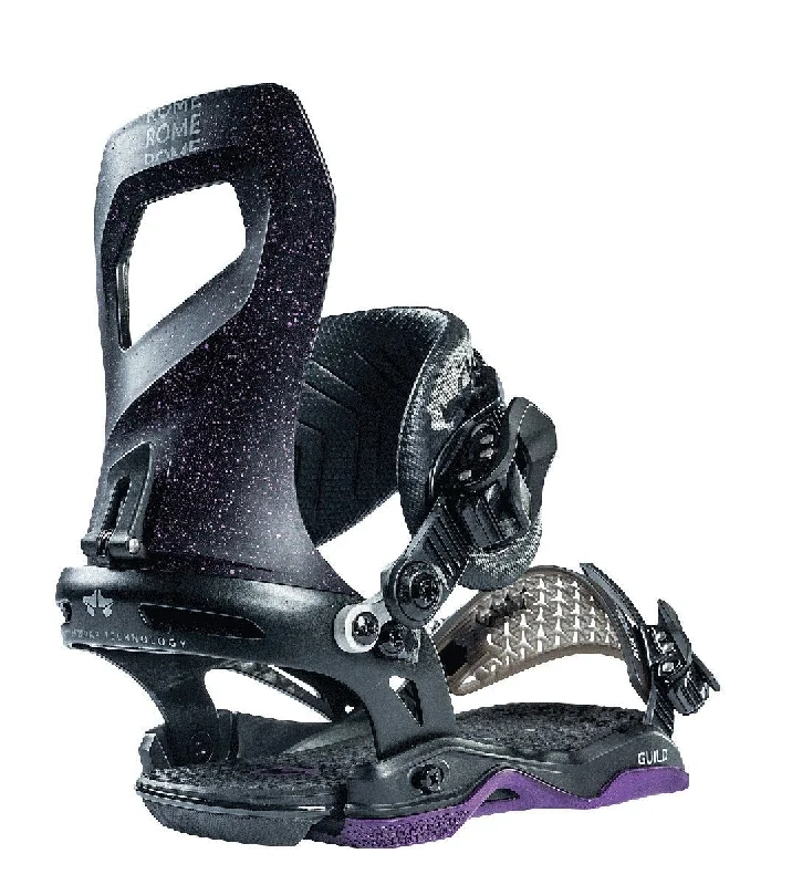 Rome Guild Snowboard Bindings, Womens M/L (US 8.5+), Black New 2022