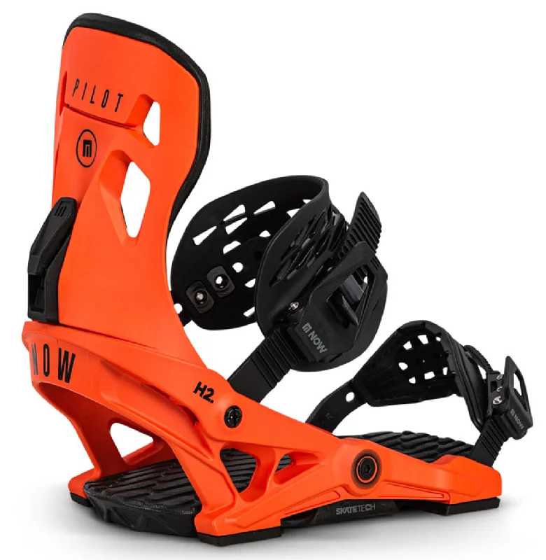 Now Pilot Mens Snowboard Bindings Orange