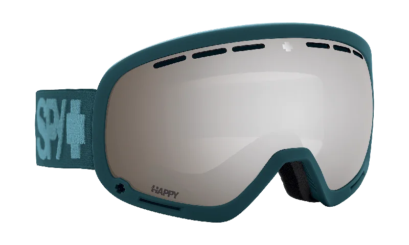 SPY Marshall Monochrome Teal - Happy ML Rose With Silver Spectra Mirror Snow Goggle